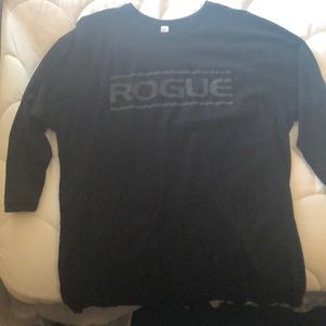 Rogue fitness black 3/4 sleeve shirt